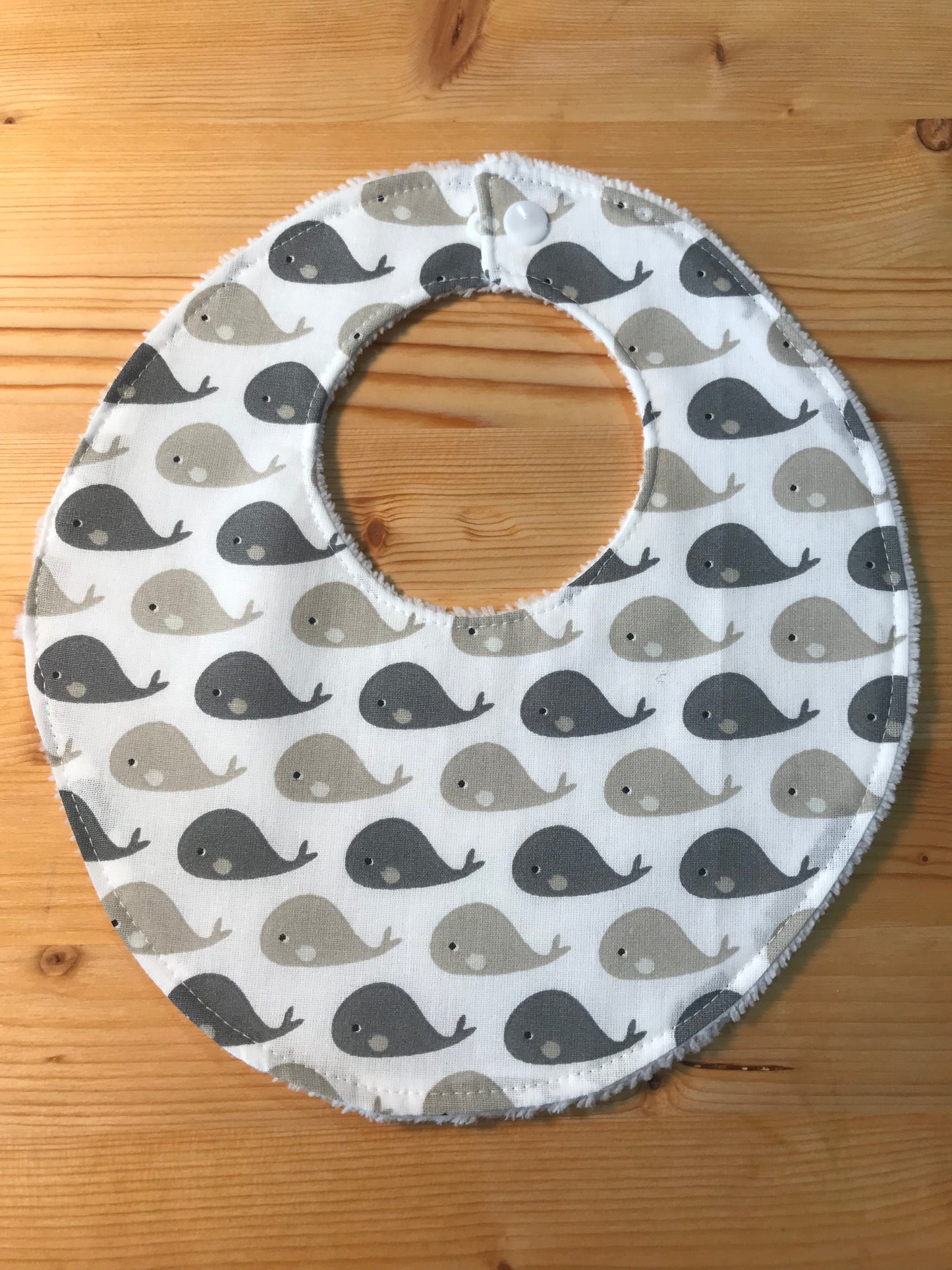 Bavaglino neonato Balene grigio