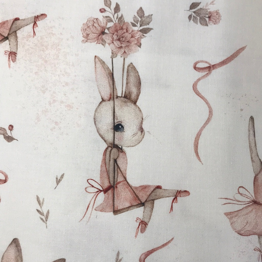 cotone Premium Conigliette In fiore