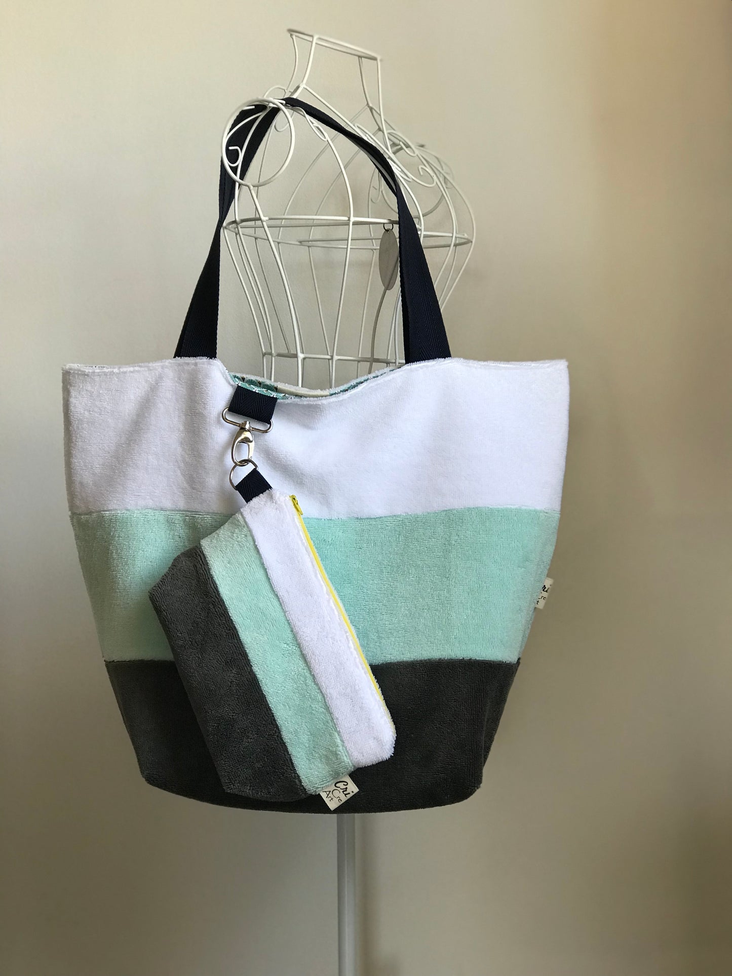 Borsa Mare ventagli turchese