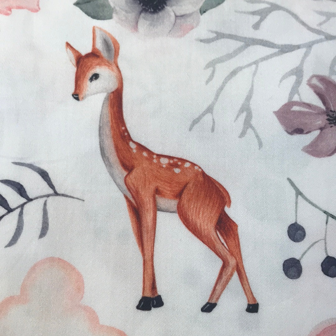 cotone Premium Cerbiatte in fiore