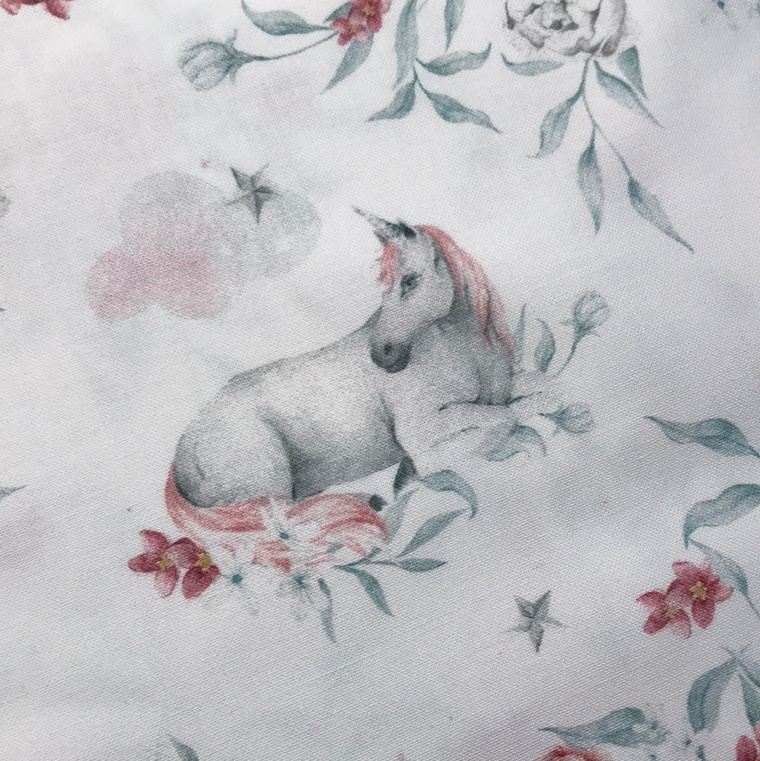 Cotone Premium Unicorni e rose