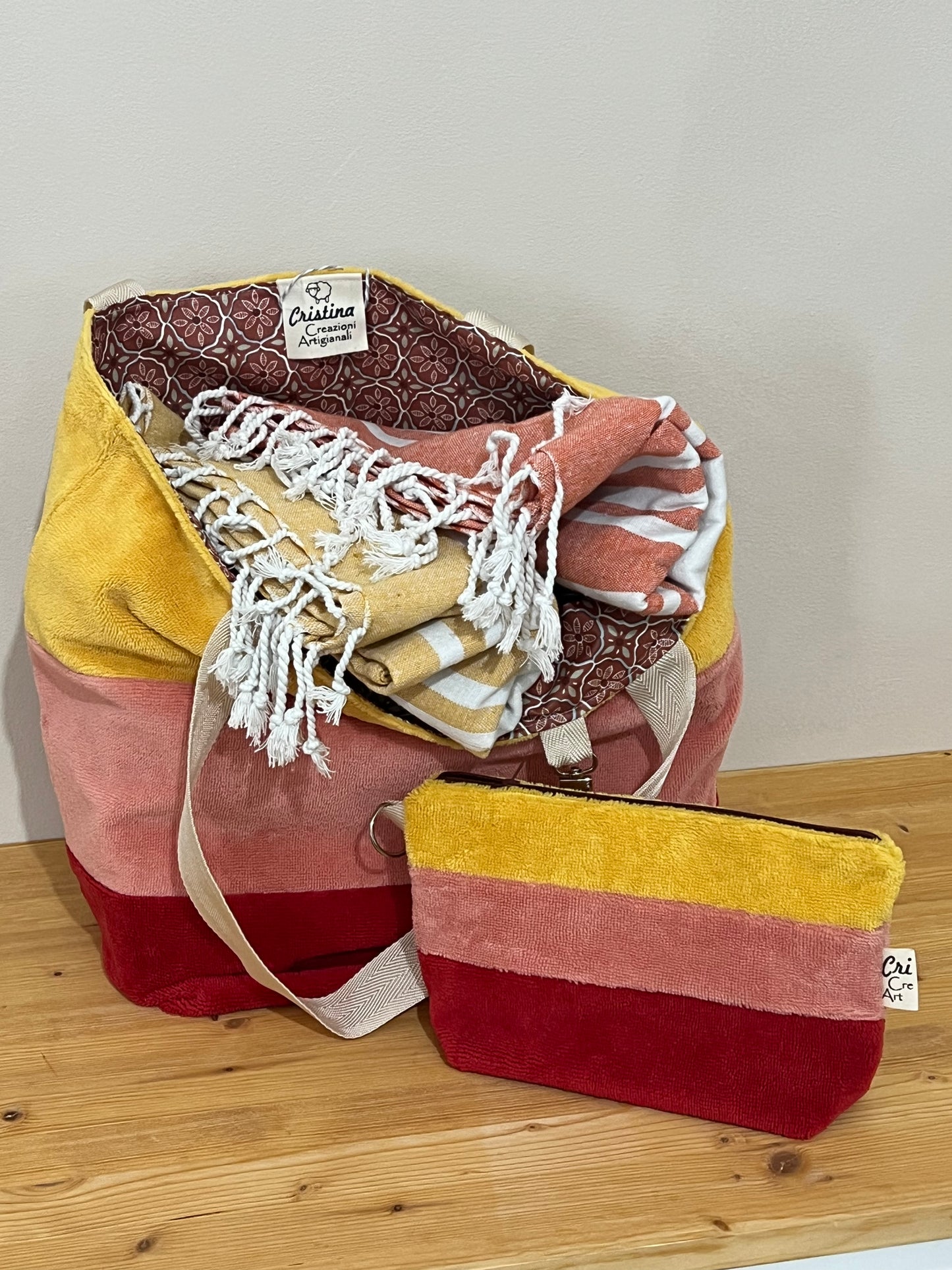 Borsa Mare Piastrella Mattone