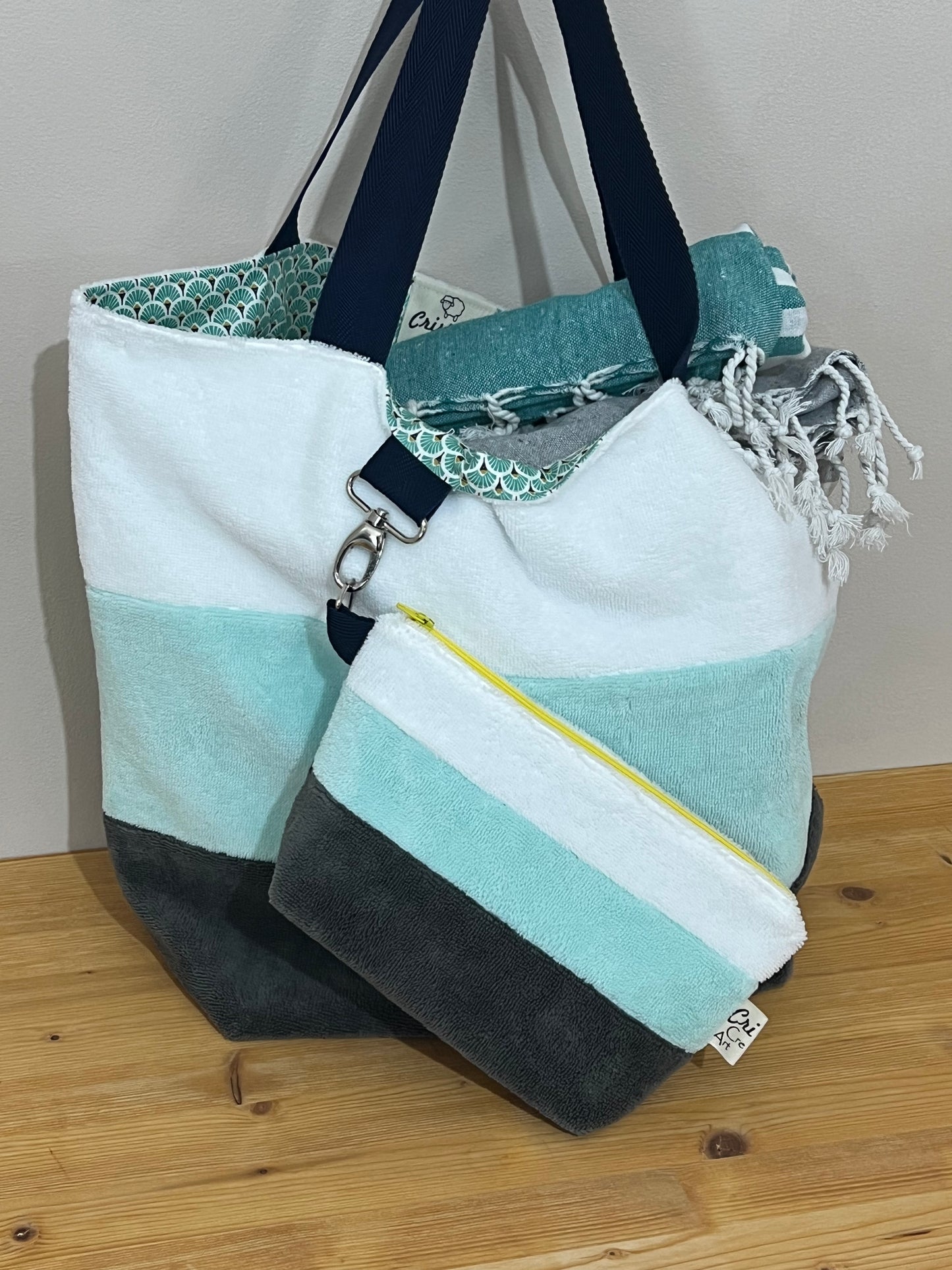 Borsa Mare ventagli turchese