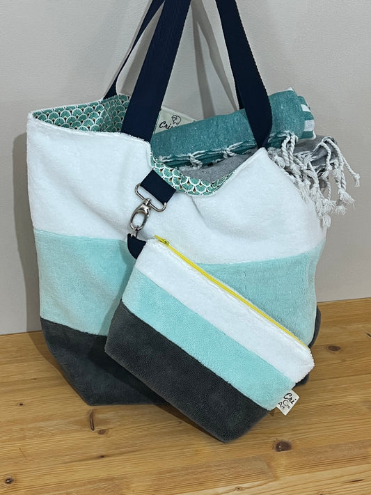 Borsa Mare ventagli turchese
