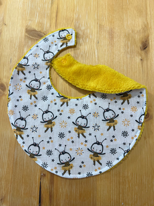 Bavaglino neonato api giallo