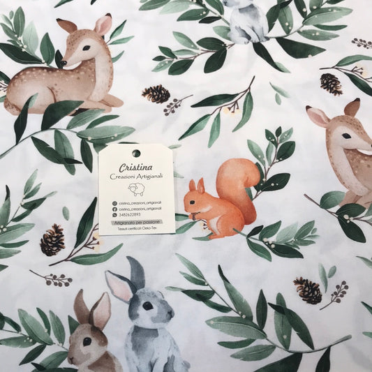 Cotone Premium Cerbiatti e conigli
